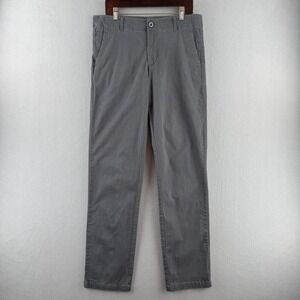 Dixxon Pants Mens 34x34 (Fits 34x33) Gray D Flex Work Chino Straight Leg Cotton